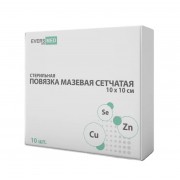 EversMed Cu Zn + Se / ЭверсМед - повязка мазевая сетчатая с селенитом натрия, 10x10 см, 10 шт.