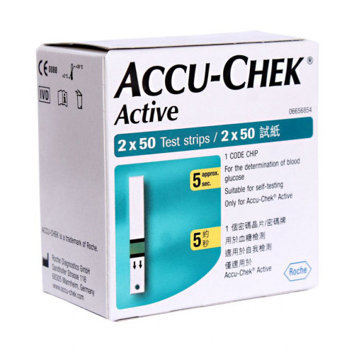 Accu-Chek Active / Акку-Чек Актив - тест-полоски, 100 шт.