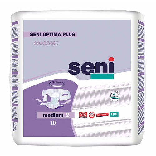 Seni Optima Plus / Сени Оптима Плюс - подгузники для взрослых с поясом, M, 10 шт.