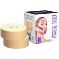 BBTape Face Pack / БиБи Тейп Фейс Пак - кинезио тейп для лица, бежевый, 2,5 см x 5 м, 2 шт.