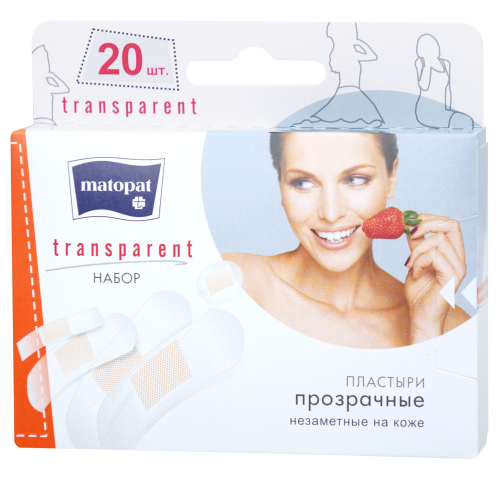 Matopat Transparent / Матопат Транспарент - пластырь, 5 размеров, 20 шт.