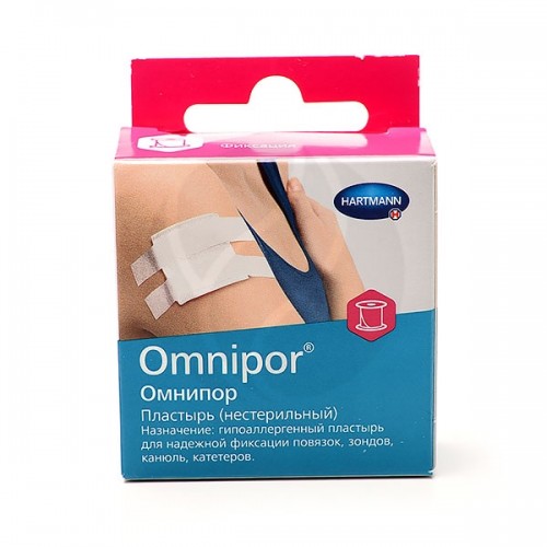 Omnipor / Омнипор - пластырь из нетканого материала, без еврохолдера, белый, 2,5 см x 5 м