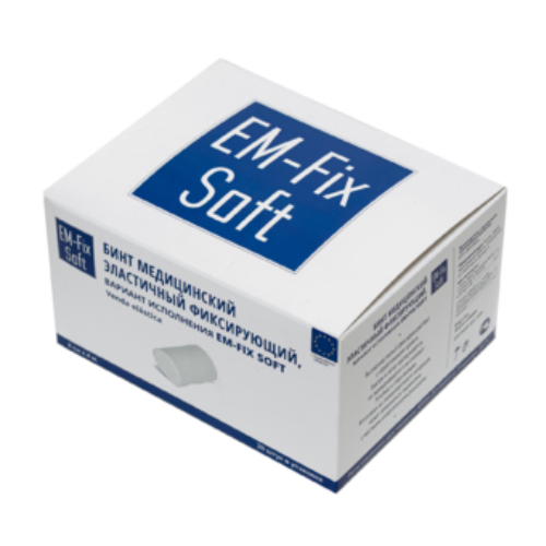 EM-Fix Soft / ЭМ Фикс-Софт - бинт медицинский эластичный фиксирующий, 6 см x 4 м, белый