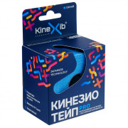 Kinexib Pro / Кинексиб Про - кинезио тейп для экстремальных нагрузок, синий, 5 см x 5 м
