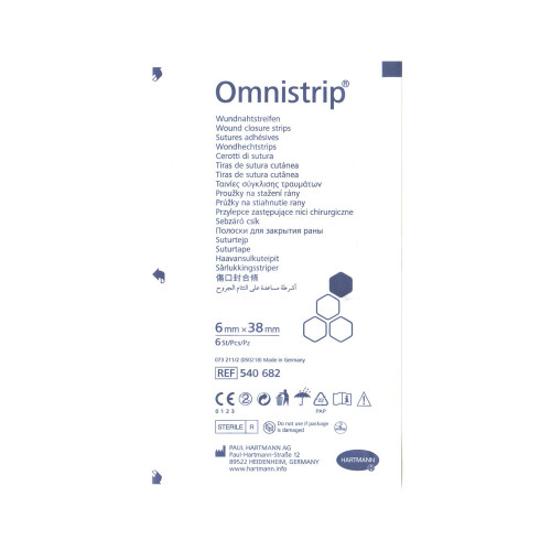 Omnistrip / Омнистрип - стерильные полоски на операционные швы, 6x38 мм,  6 шт.