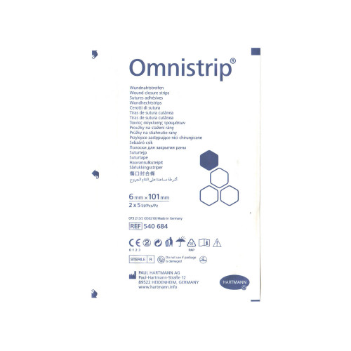 [недоступно] Omnistrip / Омнистрип - стерильные полоски на операционные швы, 6x101 мм,  10 шт.