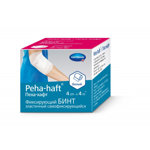Peha-Haft / Пеха-Хафт - бинт самофиксирующийся, 4 см x 4 м, белый