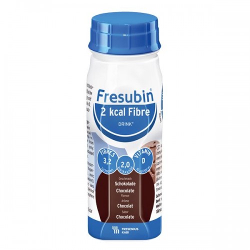 Фрезубин 2 Ккал с пищевыми волокнами - жидкая смесь для лечебного питания, шоколад, 200 мл