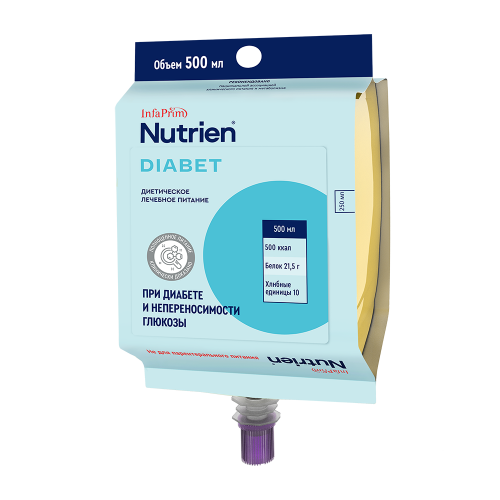 Нутриэн Диабет - жидкая смесь для лечебного питания, пакет, 500 мл