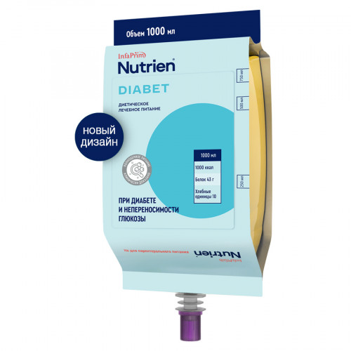 Нутриэн Диабет - жидкая смесь для лечебного питания, пакет, 1000 мл