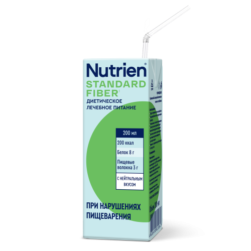 Нутриэн Стандарт, с пищевыми волокнами - жидкая смесь для лечебного питания, тетрапак, 200 мл