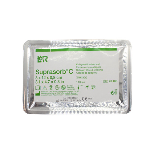 Suprasorb C / Супрасорб Ц - коллагеновая впитывающая повязка для поверхностных ран, 8x12 см