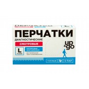 Up&Go / Ап энд Гоу - нитриловые перчатки без пудры, нестерильные, L, 5 пар