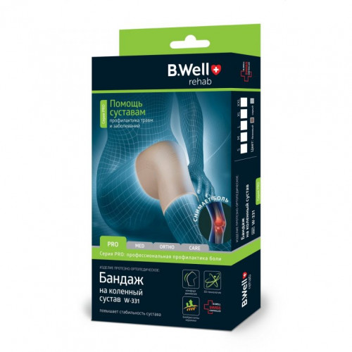 B.Well W-331 / Би Велл - бандаж на коленный сустав, M, бежевый