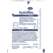 Hydrofilm Plus / Гидрофилм Плюс - самофиксирующаяся повязка с впитывающей подушечкой, 5х7,2 см