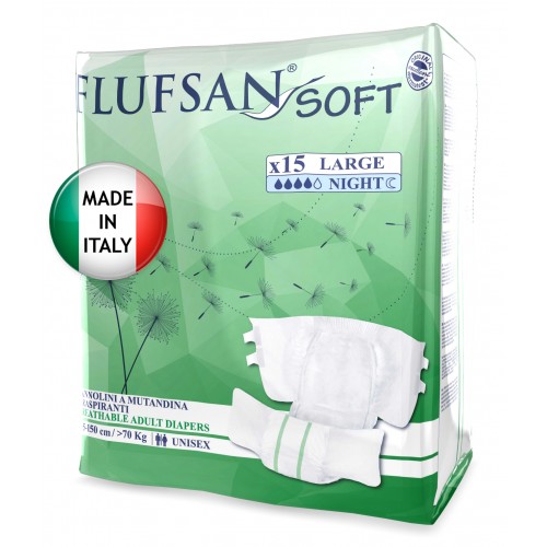 Flufsan Soft Night  / Флюфсан Софт Найт - подгузники для взрослых, L, 15 шт.