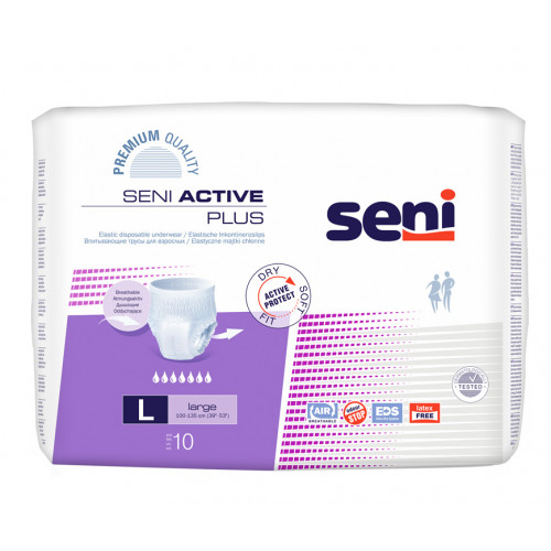 Seni Active Plus / Сени Актив Плюс - впитывающие трусы для взрослых, L, 10 шт.