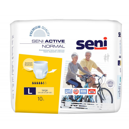 Seni Active Normal / Сени Актив Нормал - впитывающие трусы для взрослых, L, 10 шт.