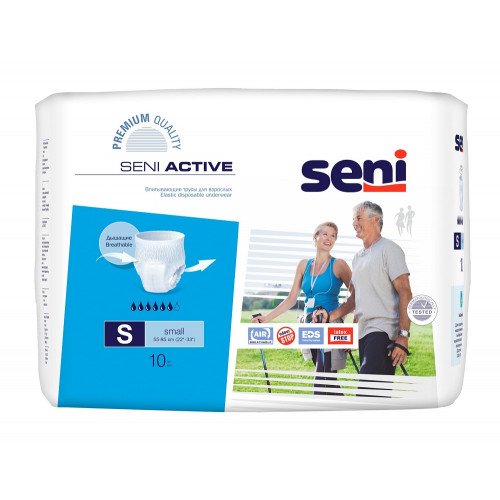 Seni Active / Сени Актив - впитывающие трусы для взрослых, S, 10 шт.