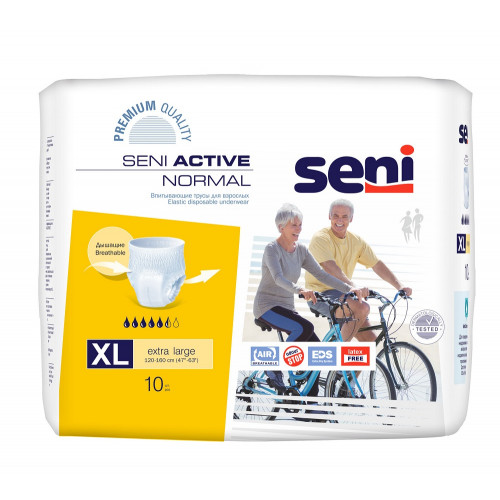 Seni Active Normal / Сени Актив Нормал - впитывающие трусы для взрослых, XL, 10 шт.