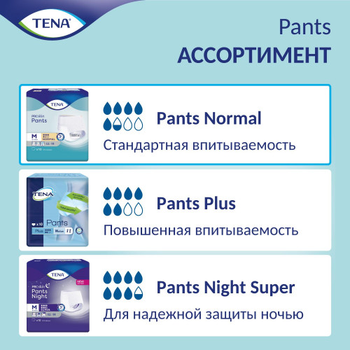 Tena Pants Normal Proskin / Тена Пантс Нормал - впитывающие трусы, L, 30 шт.