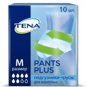 Tena Pants Plus / Тена Пантс Плюс - впитывающие трусы, M, 10 шт.