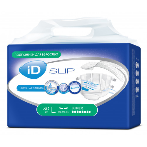 iD Slip / АйДи Слип - подгузники для взрослых, L, 30 шт.