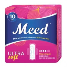 Meed Ultra Soft / Мид Ультра Софт - гигиенические прокладки, 10 шт.