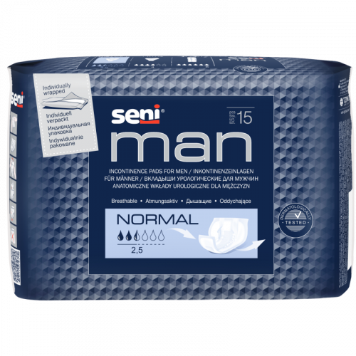 Seni Man Normal / Сени Мен Нормал - урологические вкладыши для мужчин, 15 шт.