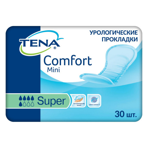 [недоступно] Tena Comfort Mini Super / Тена Комфорт Мини Супер - урологические прокладки для женщин, 30 шт.