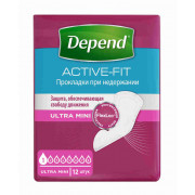 Depend Active-Fit Ultra Mini / Депенд Актив-Фит Ультра Мини - урологические прокладки для женщин, 12 шт.