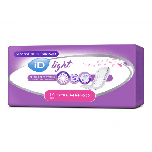 iD Light Extra / АйДи Лайт Экстра - урологические прокладки для женщин, 14 шт.