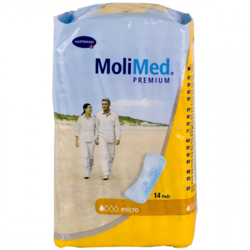 MoliMed Premium Micro / МолиМед Премиум Микро - урологические прокладки для женщин, 14 шт.